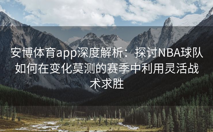 安博体育app深度解析：探讨NBA球队如何在变化莫测的赛季中利用灵活战术求胜  第2张